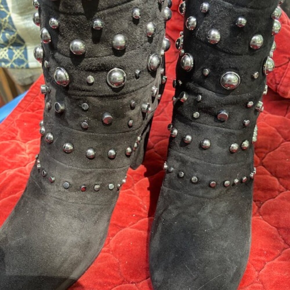 Pair of Badgley Mischka Black Suede Boots